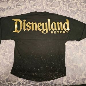 Disney Black Tee with White Printed Logo